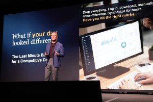 Lorenzo Larini speaking about the volume of data growth